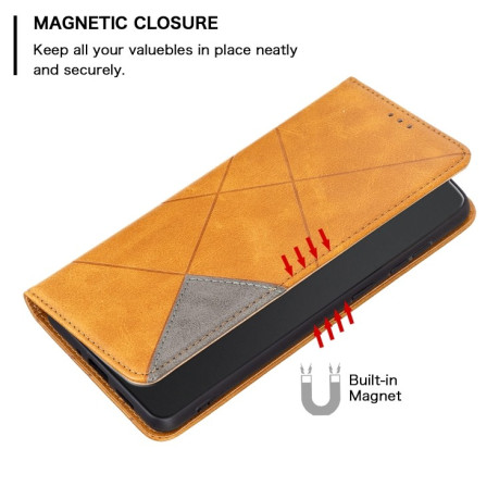 Чехол-книжка Rhombus Texture для OPPO Find X6 Pro 5G Prismatic Invisible Magnetic Leather Phone Case(Yellow) - желтый