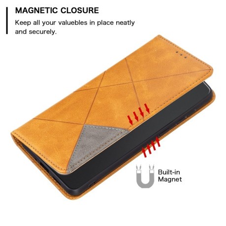 Чехол-книжка Rhombus Texture для OnePlus 10 Pro 5G - желтый