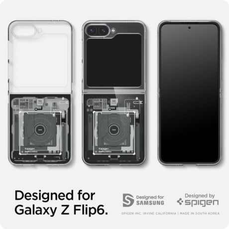 Оригинальный чехол Spigen Airskin для Samsung Galaxy Flip 6 - Zero One Pattern