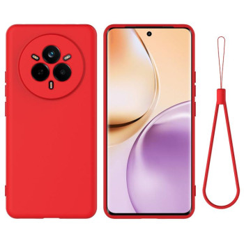 Силиконовый чехол Solid Color Liquid Silicone на Realme 14 Pro+ - красный