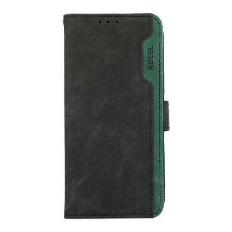 Чехол-книжка ABEEL Color Block Magnetic RFID Leather на iPhone 16e - черный