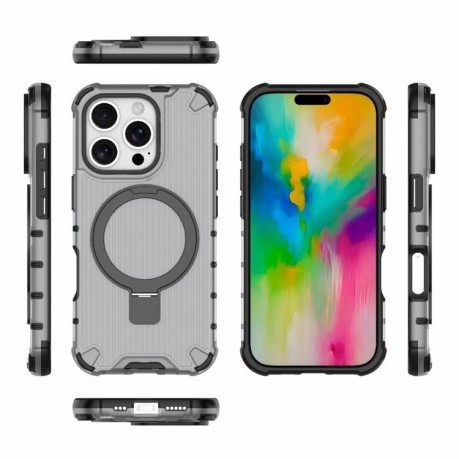 Протиударний чохол HMC Grating Holder Shockproof на iPhone 16 Pro - чорний