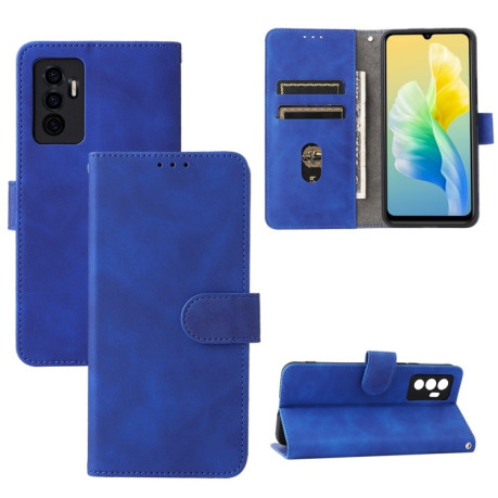 Чехол-книжка Buckle Calf Texture для Vivo S10e / V23e - синий