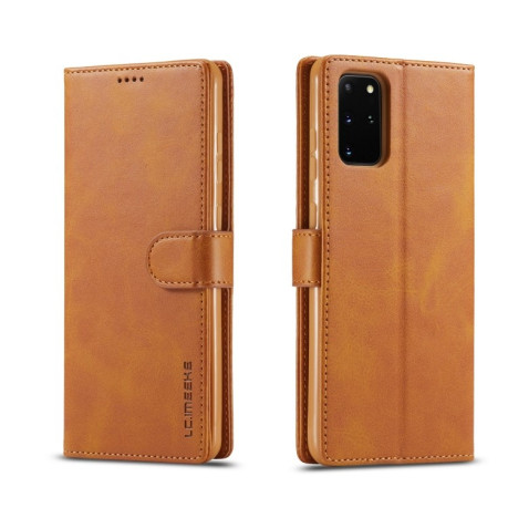 Чехол книжка LC.IMEEKE Calf Texture на Samsung Galaxy S20 - коричневый