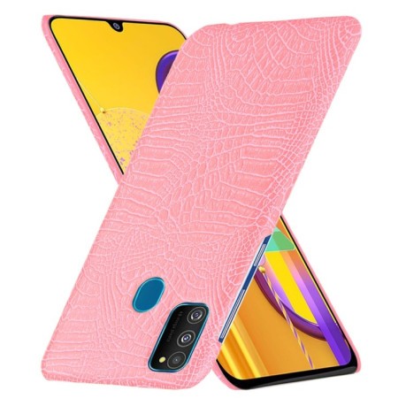 Ударопрочный чехол Crocodile Texture на Samsung Galaxy M21/M30s -розовый