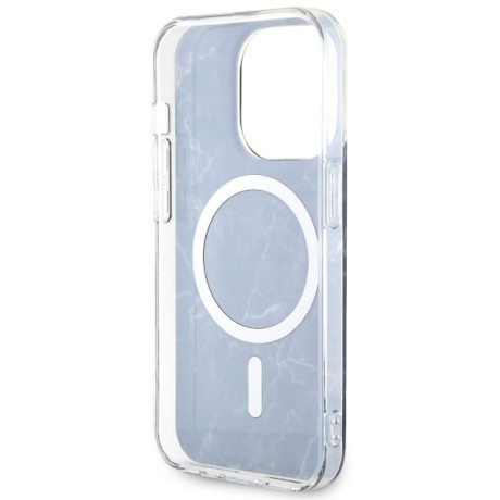 Оригинальный чехол Guess Marble MagSafe для iPhone 14 Pro Max - black