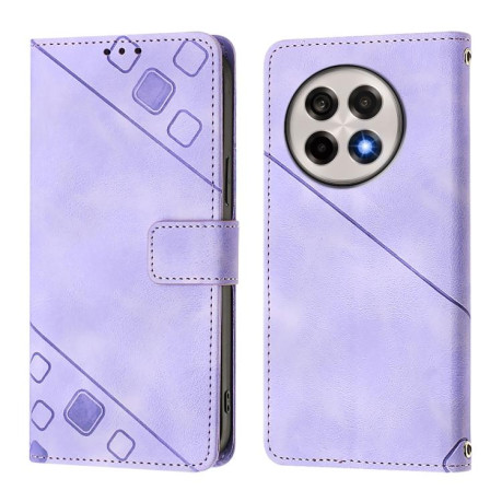 Чехол-книжка Skin-feel Embossed для OnePlus 13R/Ace 5/Ace 5 Pro - фиолетовый