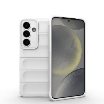 Силиконовый чехол Magic Flannel для Samsung Galaxy S25 5G - белый