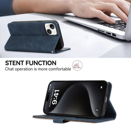 Чохол-книжка ABEEL Color Block Magnetic RFID Leather  для Samsung Galaxy A26 5G - Blue-Brown