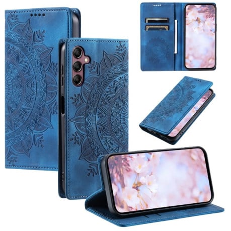 Чехол-книжка Totem Embossed Magnetic Leather для Samsung Galaxy A16 5G - синий