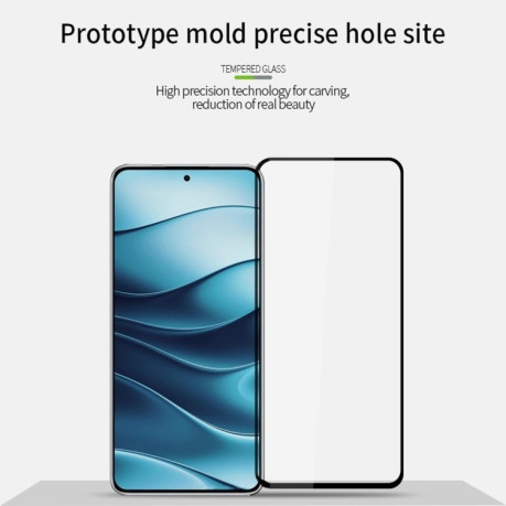 Захисне скло PINWUYO 9H 3D Full Screen на Xiaomi Redmi Note 14 4G/5G - чорне