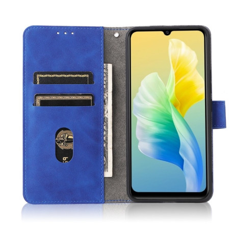 Чехол-книжка Buckle Calf Texture для Vivo S10e / V23e - синий