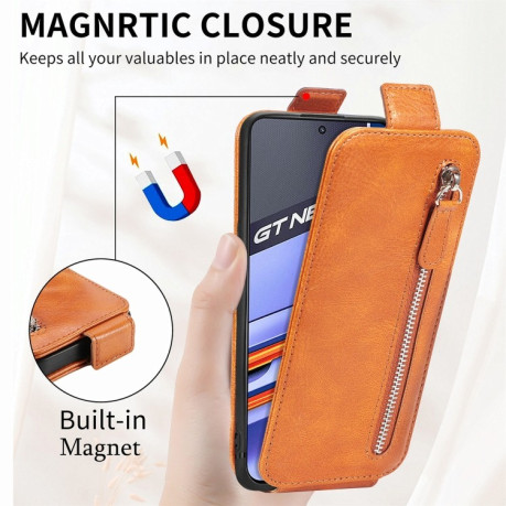 Флип-чехол Zipper Wallet Vertical для Realme GT Neo 3 - синий