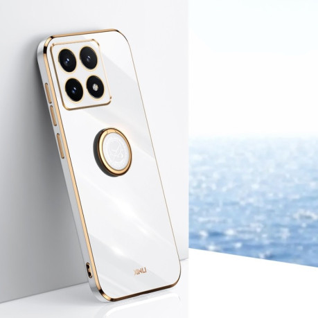 Противоударный чехол XINLI Straight Edge with Ring Holder для Xiaomi 14T 5G Global - белый