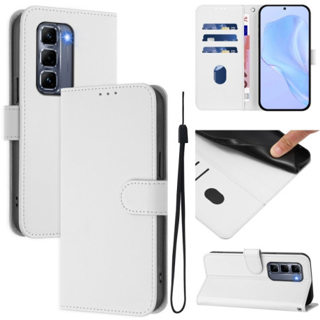 Чехол-книжка Skin Feel Solid Color Leather для Infinix Hot 50 Pro+ - білий