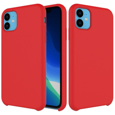 Силиконовый чехол Solid Color Liquid на iPhone 11- красный