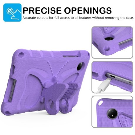 Протиударний чохол Butterfly Bracket EVA для Xiaomi Redmi Pad SE 8.7 2024 - фіолетовий