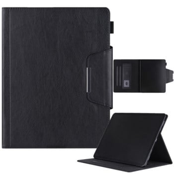 Чохол- книжка Solid Color Metal Buckle Leather Smart для iPad Pro 13 2024 - чорний