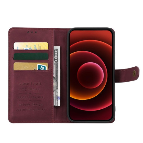 Чехол-книжка Copper Buckle Craft для Samsung Galaxy S22 5G - красный