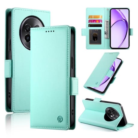 Чехол-книжка Side Buckle Magnetic Frosted Leather для Realme 13+ - зелений