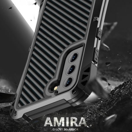 Противоударный металлический чехол R-JUST AMIRA на Samsung Galaxy S21 FE - черный
