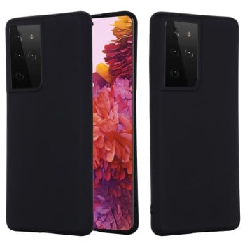 Силіконовий чохол Solid Color Liquid Silicone Samsung Galaxy S21 Ultra - чорний