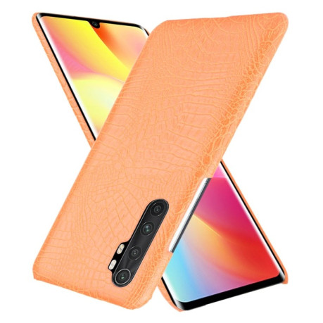 Ударопрочный чехол Crocodile Texture на Xiaomi Mi Note 10 Lite - оранжевый