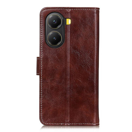Чохол-книжка Magnetic Retro Crazy Horse Texture на Xiaomi Poco X7 Pro - коричневий
