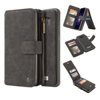 Кожаный чехол- кошелек CaseMe 007 на Samsung Galaxy S8 Plus / G955-черный