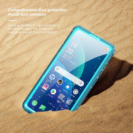 Ударостійкий чохол RedPepper IP68 Waterproof MagSafe на Samsung Galaxy S26 Ultra 5G — лазурний/трав'янисто-голубий