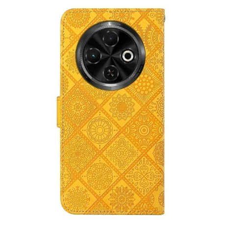 Чехол-книжка Ethnic Style на Tecno Spark 30C — жёлтый