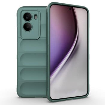 Силіконовий чохол Magic Flannel на Xiaomi Poco M7 4G 169mm - зелений