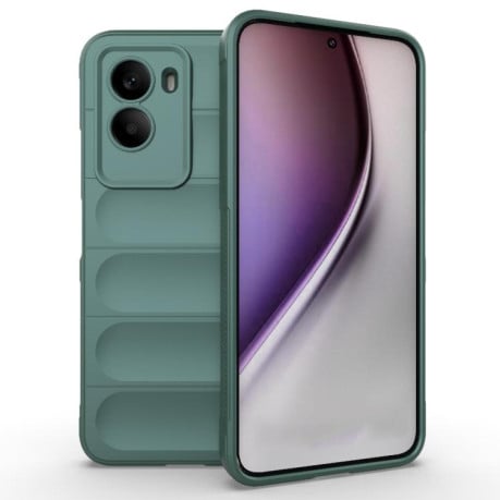 Силиконовый чехол Magic Flannel на Xiaomi Poco M7 4G 169mm - зеленый