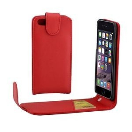 Красный Кожаный Флип чехол для iPhone  8 Plus / 7 Plus   Ordinary Texture