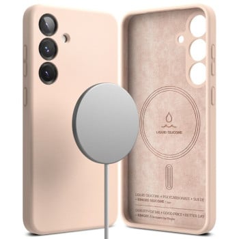 Оригінальний чохол Ringke Silicone MagSafe для Samsung Galaxy S25+ - Pink