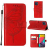 Чехол-книжка Embossed Butterfly для Samsung Galaxy M53 5G - красный
