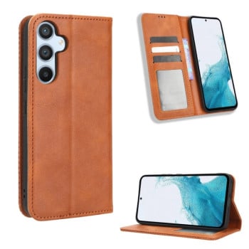 Чехол-книжка Magnetic Buckle Retro Crazy Horse Texture для Samsung Galaxy A54 5G - коричневый