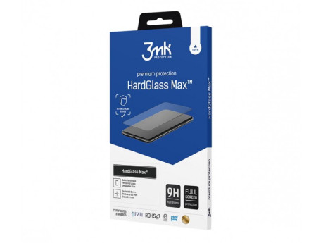 Защитное стекло 3MK HardGlass Max для iPhone 12/12 Pro - черное