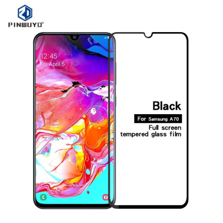 Захисне скло PINWUYO 9H 3D Full Glue Samsung Galaxy A70-чорне