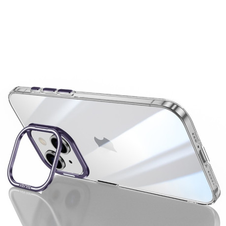 Чохол протиударний SULADA Aluminum Alloy Lens Holder для iPhone 15 Plus - фіолетовий