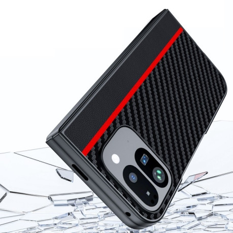 Протиударний чохол Carbon Fiber Texture Printing для Google Pixel 9 Pro Fold - чорний