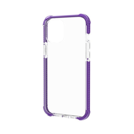Противоударный акриловый чехол Four-corner на iPhone 12/12 Pro - фиолетовый