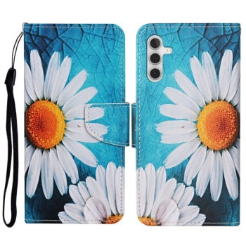 Чохол-книжка Colored Drawing Pattern для Samsung Galaxy S23 FE 5G - Chrysanthemum