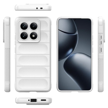 Силиконовый чехол Magic Flannel для Xiaomi 14T Pro 5G Global - белый
