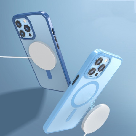 Протиударний чохол Crystal Clear Series (Magsafe) для iPhone 13 Pro - блакитний