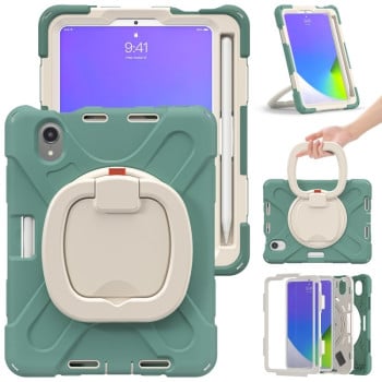 Противоударный чехол Shoulder Strap для iPad mini 7/ mini 6 - темно-зеленый