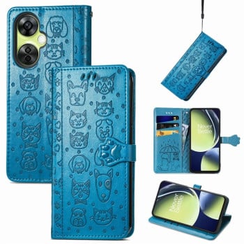 Чехол-книжка Cat and Dog для OnePlus Nord N30/CE 3 Lite - синий
