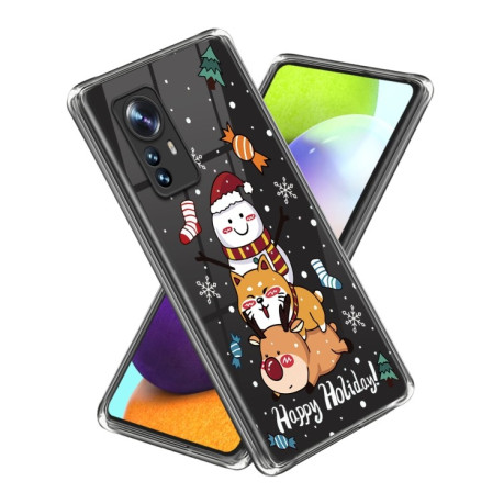 Противоударный чехол Christmas Patterned для Xiaomi 12 Pro - Elk Puppy