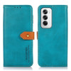 Чехол-книжка KHAZNEH Dual-color Cowhide для OPPO Reno12 5G Global - синий