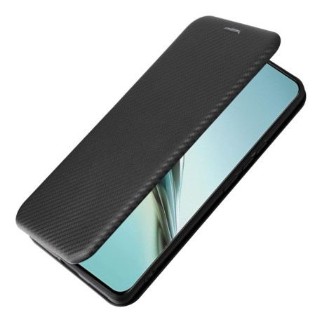 Чохол-книжка Carbon Fiber Texture на Realme 13 Pro / 13 Pro+ - чорний
